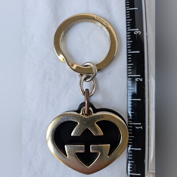 GUC Gucci Key Ring / Bag Charm black & gold - Picture 4 of 5